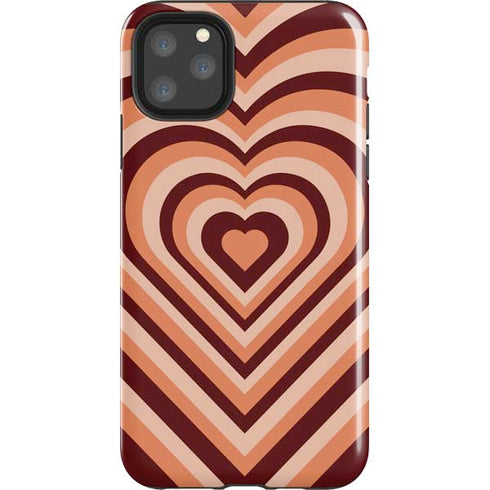Autumn Heart Pattern iPhone 11 Pro Max Impact Case