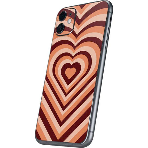 Autumn Heart Pattern iPhone 11 Skin