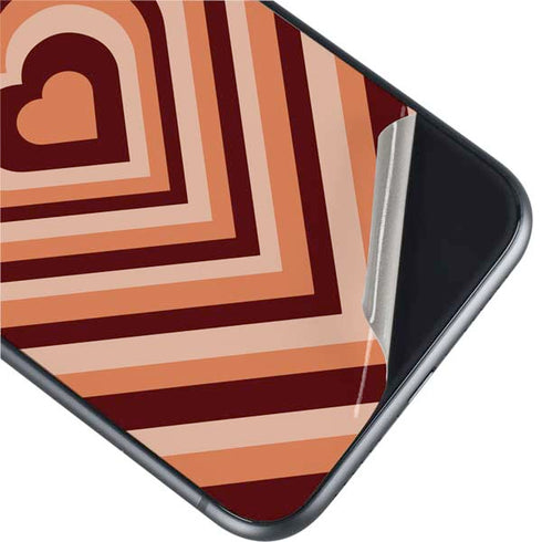 Autumn Heart Pattern iPhone 11 Skin