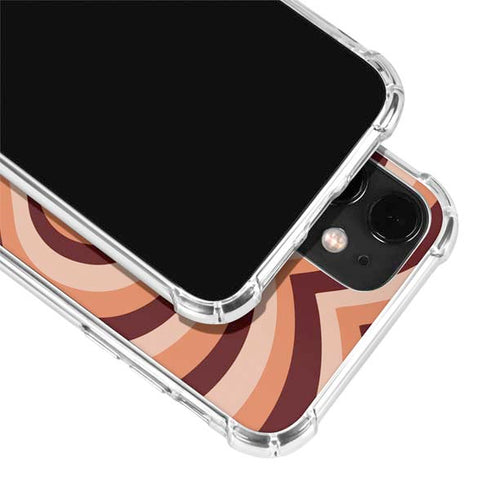 Autumn Heart Pattern iPhone 12 Clear Case