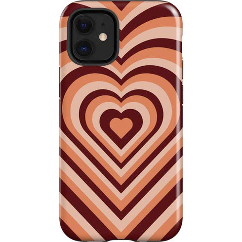 Autumn Heart Pattern iPhone 12 Mini Impact Case