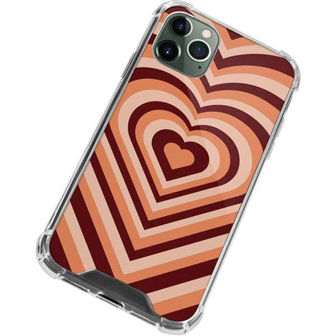 Autumn Heart Pattern iPhone 12 Pro Clear Case