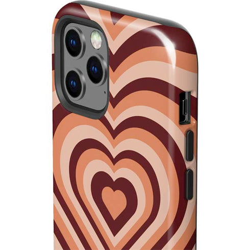 Autumn Heart Pattern iPhone 12 Pro Impact Case