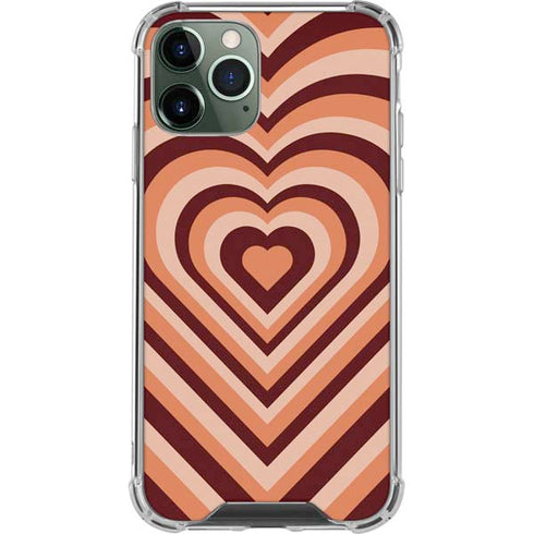 Autumn Heart Pattern iPhone 12 Pro Max Clear Case