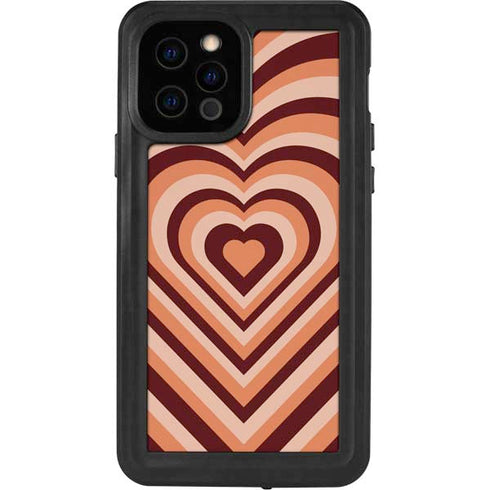 Autumn Heart Pattern iPhone 12 Pro Waterproof Case
