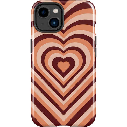 Autumn Heart Pattern iPhone 14 Plus Impact Case