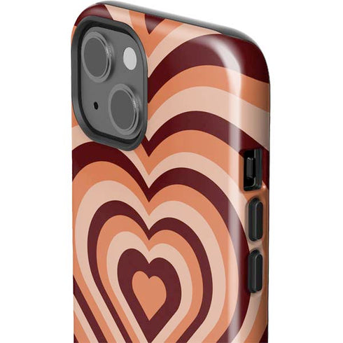 Autumn Heart Pattern iPhone 14 Plus Impact Case