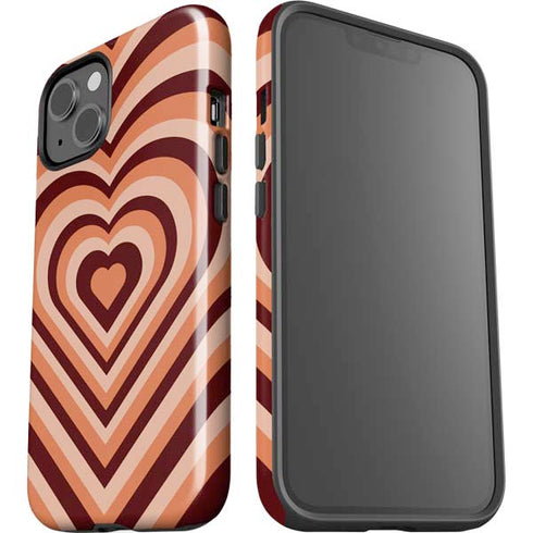 Autumn Heart Pattern iPhone 15 Plus Impact Case