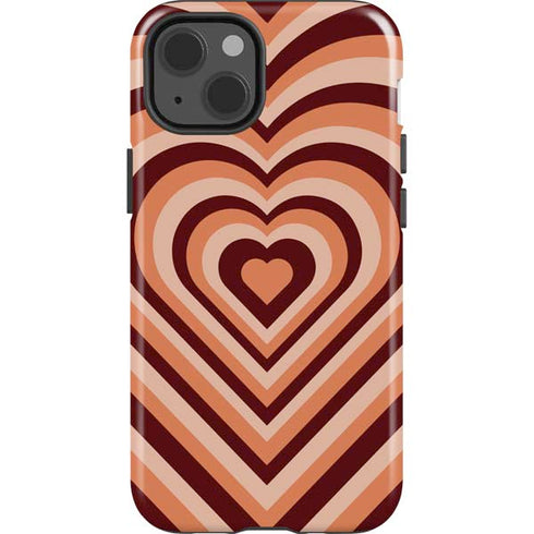Autumn Heart Pattern iPhone 15 Impact Case