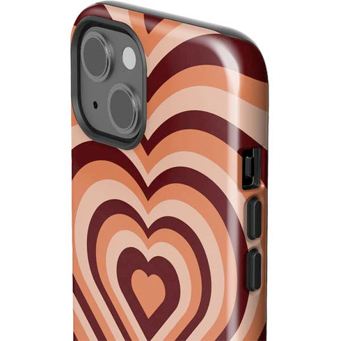 Autumn Heart Pattern iPhone 15 Impact Case