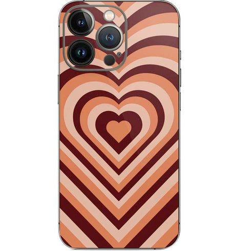 Autumn Heart Pattern iPhone 15 Pro Skin