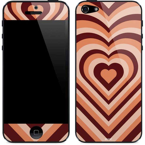 Autumn Heart Pattern iPhone 5/5s/5SE Skin