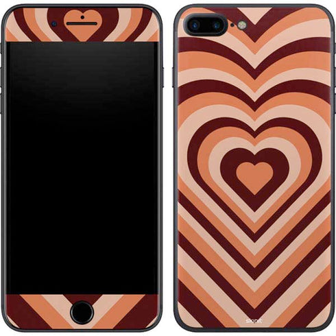 Autumn Heart Pattern iPhone 7 Plus Skin