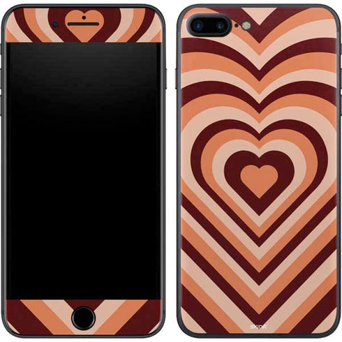 Autumn Heart Pattern iPhone 8 Plus Skin