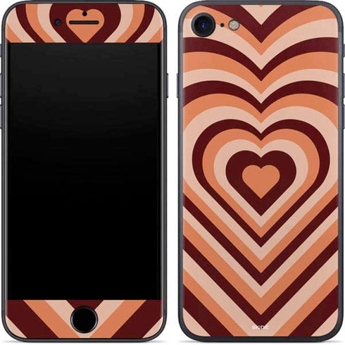 Autumn Heart Pattern iPhone 8 Skin