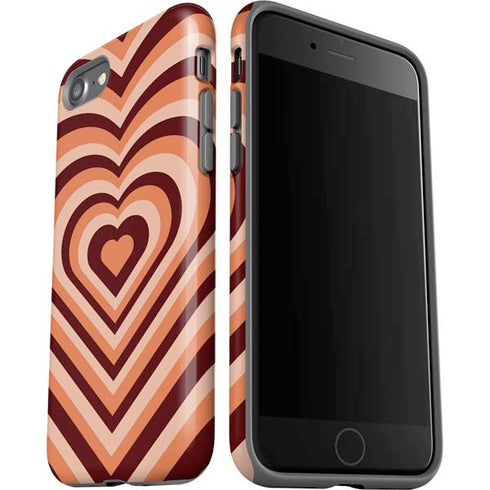 Autumn Heart Pattern iPhone SE (2nd & 3rd Gen) Pro Case