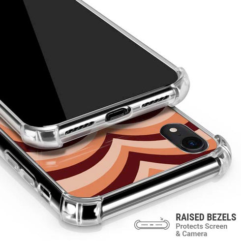 Autumn Heart Pattern iPhone XR Clear Case