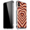 Autumn Heart Pattern iPhone XS Max Clear Case