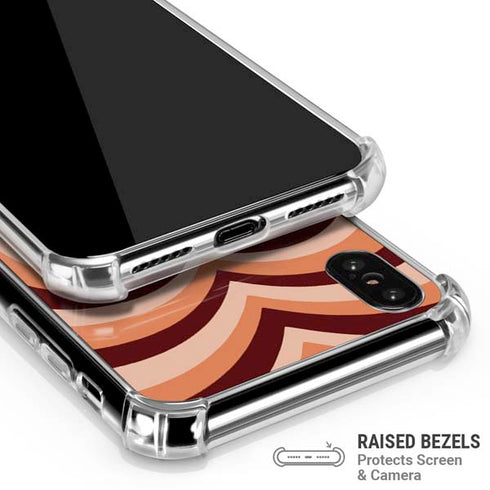 Autumn Heart Pattern iPhone XS Max Clear Case