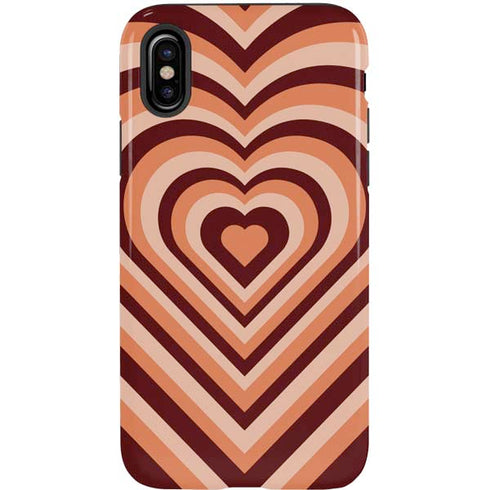 Autumn Heart Pattern iPhone XS Pro Case