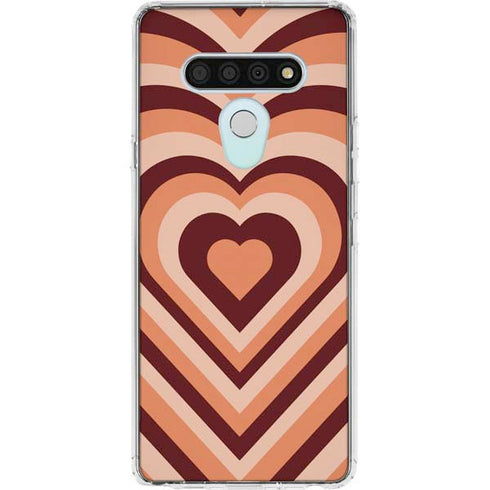 Autumn Heart Pattern LG Stylo 6 Clear Case