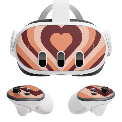 Autumn Heart Pattern Meta Quest 3 Skin