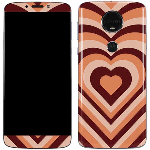 Autumn Heart Pattern Moto E5 Plus Skin