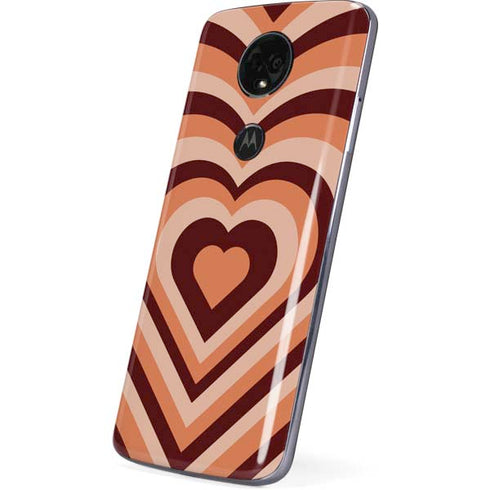 Autumn Heart Pattern Moto E5 Plus Skin