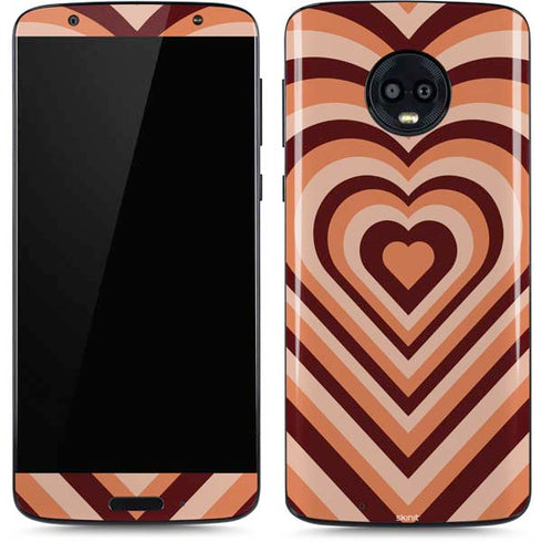 Autumn Heart Pattern Moto G6 Skin