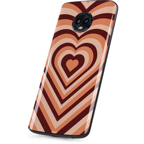 Autumn Heart Pattern Moto G6 Skin