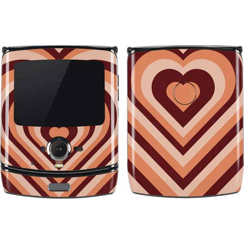 Autumn Heart Pattern Motorola RAZR Skin