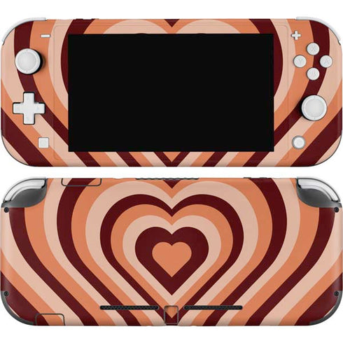 Autumn Heart Pattern Nintendo Switch Lite Skin