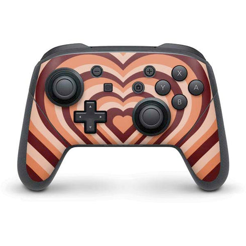 Autumn Heart Pattern Nintendo Switch Pro Controller Skin