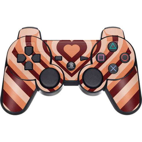 Autumn Heart Pattern PS3 Dual Shock wireless controller Skin