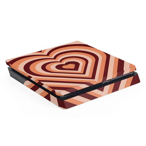Autumn Heart Pattern PS4 Slim Skin