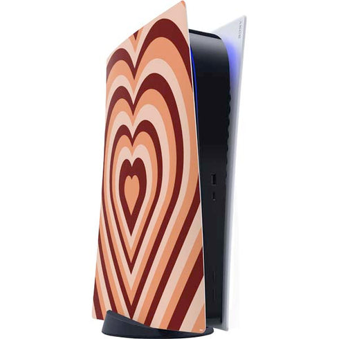 Autumn Heart Pattern PS5 Digital Edition Console Skin