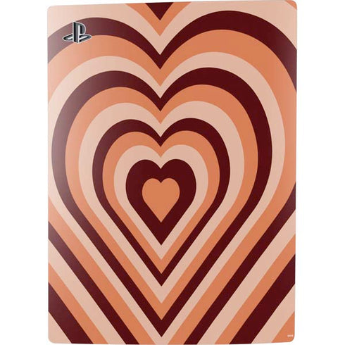 Autumn Heart Pattern PS5 Digital Edition Console Skin