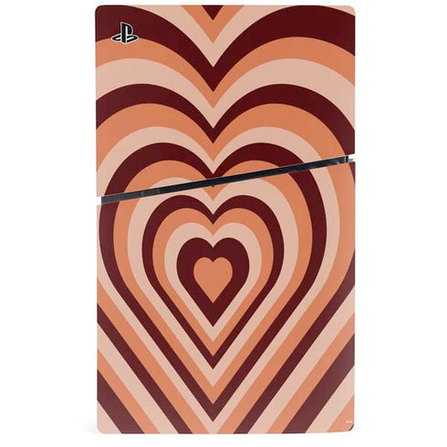 Autumn Heart Pattern PS5 Slim Disk Console Skin