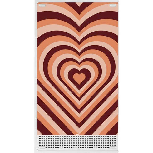 Autumn Heart Pattern Xbox Series S Console Skin
