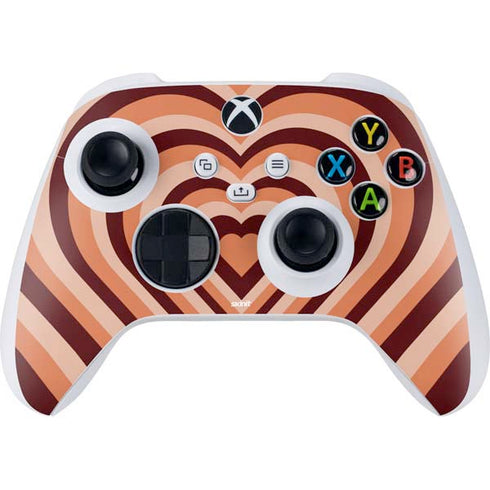 Autumn Heart Pattern Xbox Series S Controller Skin