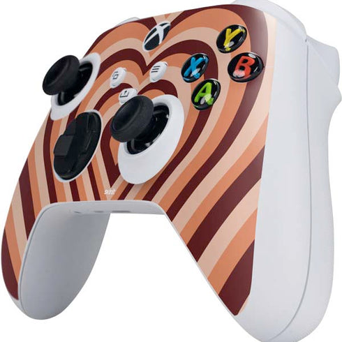Autumn Heart Pattern Xbox Series S Controller Skin