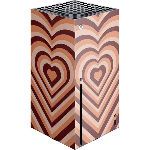 Autumn Heart Pattern Xbox Series X Console Skin
