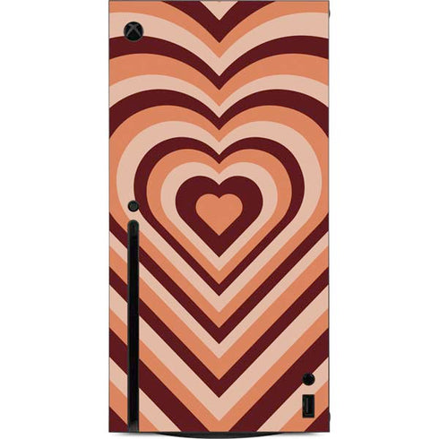 Autumn Heart Pattern Xbox Series X Console Skin
