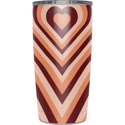 Autumn Heart Pattern Yeti 20oz Tumbler Skin