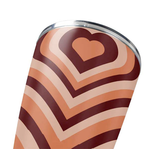 Autumn Heart Pattern Yeti 20oz Tumbler Skin