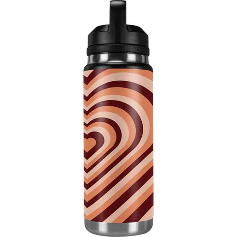 Autumn Heart Pattern YETI Rambler 26oz Bottle Skin