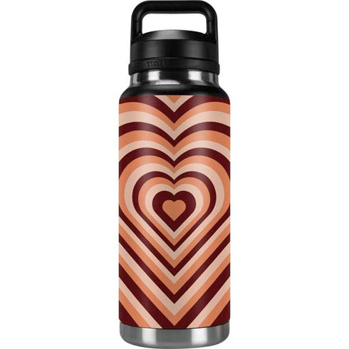 Autumn Heart Pattern YETI Rambler 36oz Bottle Skin