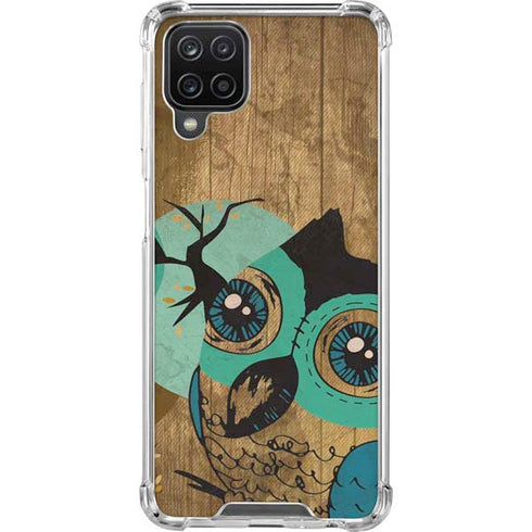 Autumn Owl Galaxy A12 Clear Case