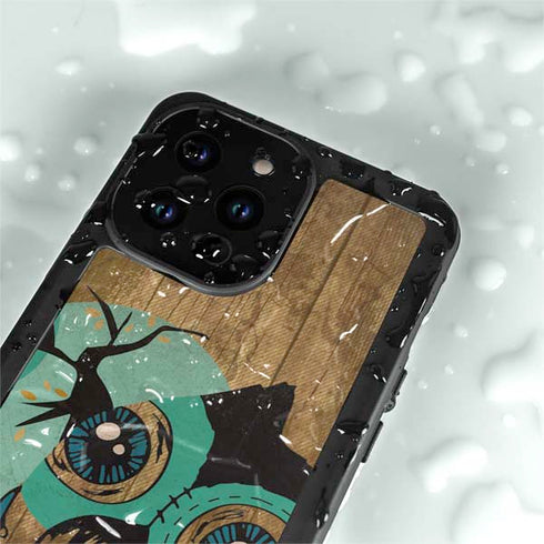 Autumn Owl iPhone 14 Pro Max Waterproof Case