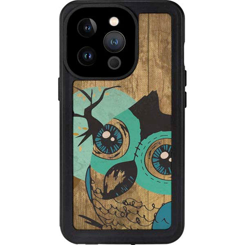 Autumn Owl iPhone 14 Pro Waterproof Case
